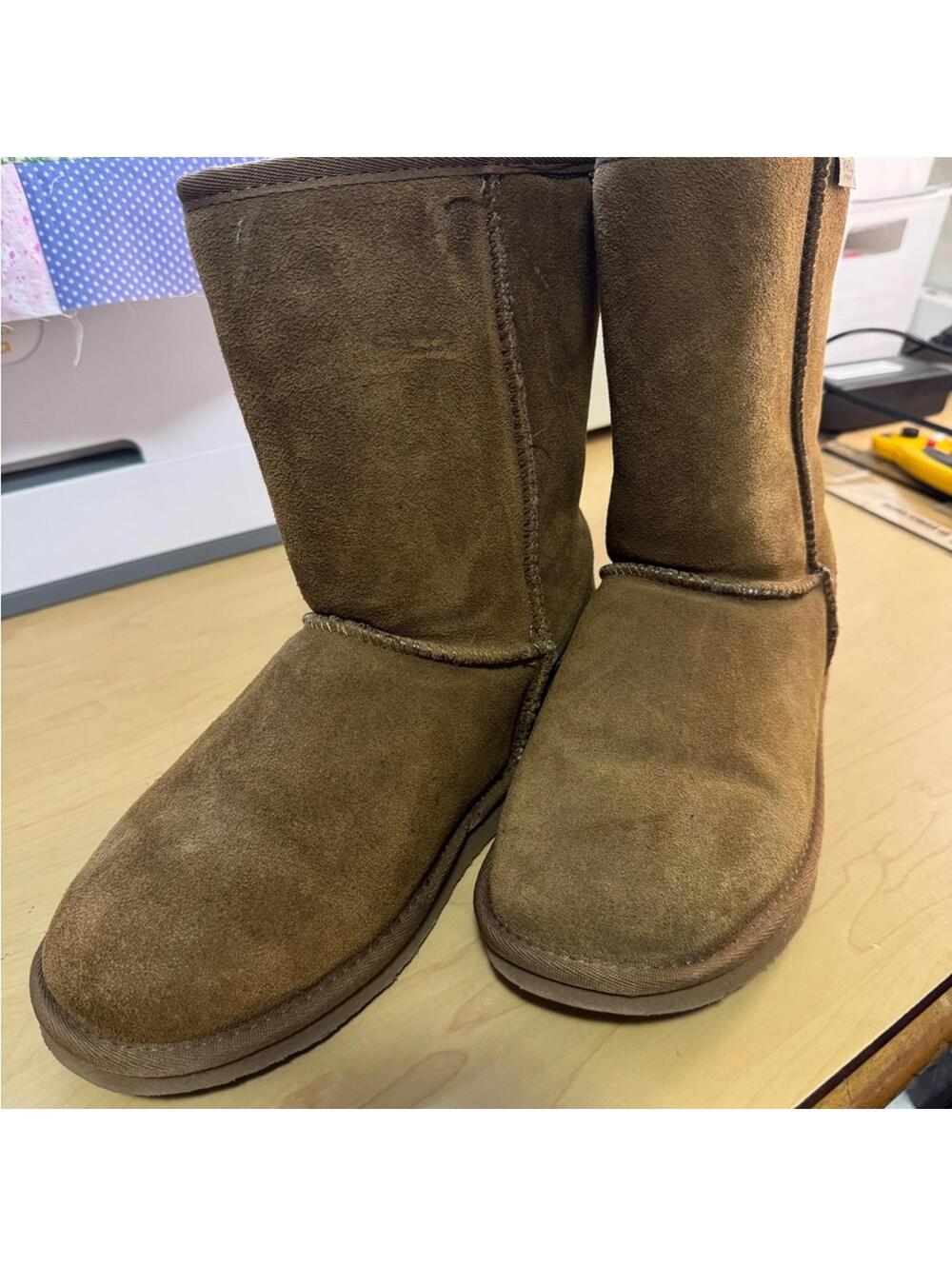 BearPaw Brown Winter Boots Plush Lining Suede